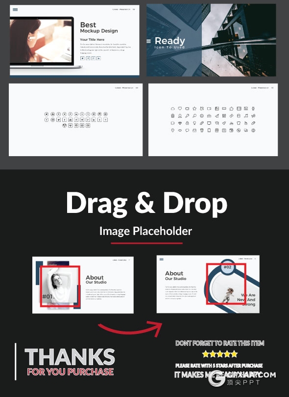 68页欧美风格公司企业介绍项目展示商务多用途PPT模板 - 顶尖PPT