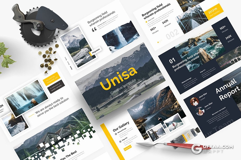 191页欧美商务多用途企业介绍工作汇报创意图形合集商务风格PPT模板 - 顶尖PPT