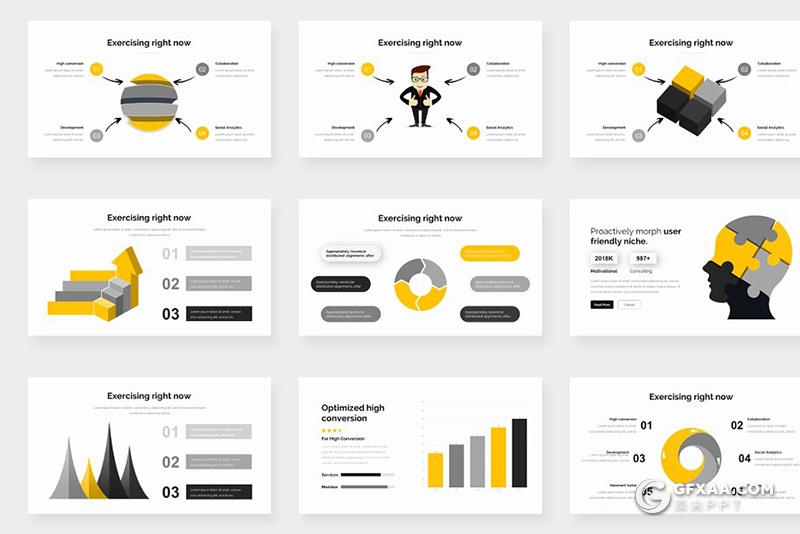 191页欧美商务多用途企业介绍工作汇报创意图形合集商务风格PPT模板 - 顶尖PPT