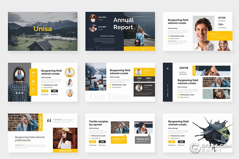 191页欧美商务多用途企业介绍工作汇报创意图形合集商务风格PPT模板 - 顶尖PPT