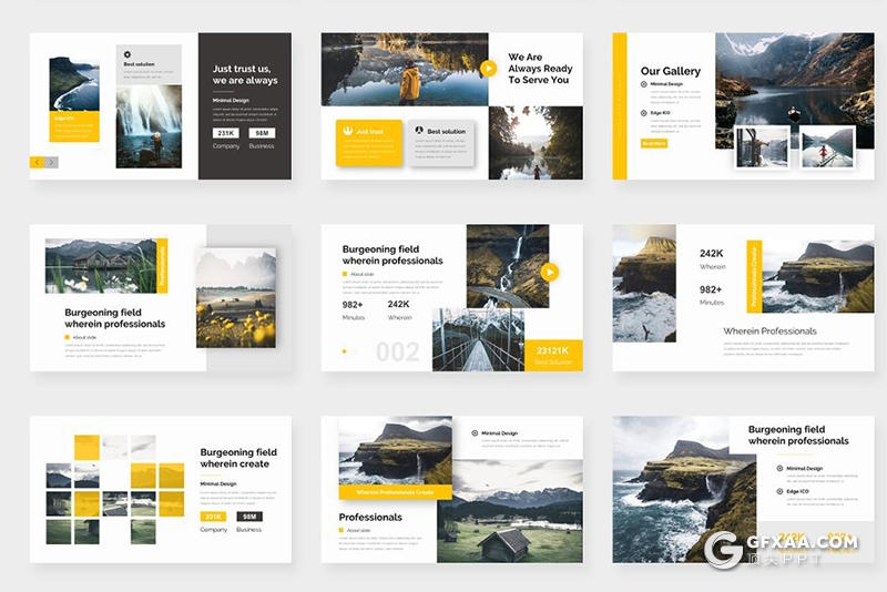 191页欧美商务多用途企业介绍工作汇报创意图形合集商务风格PPT模板 - 顶尖PPT