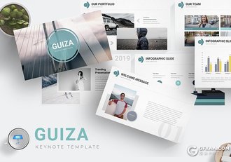 30页5种配色商务工作汇报欧美通用风格keynote模板 - 顶尖PPT