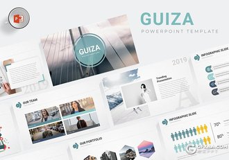 30页5种配色商务工作汇报欧美通用风格PPT模板 - 顶尖PPT