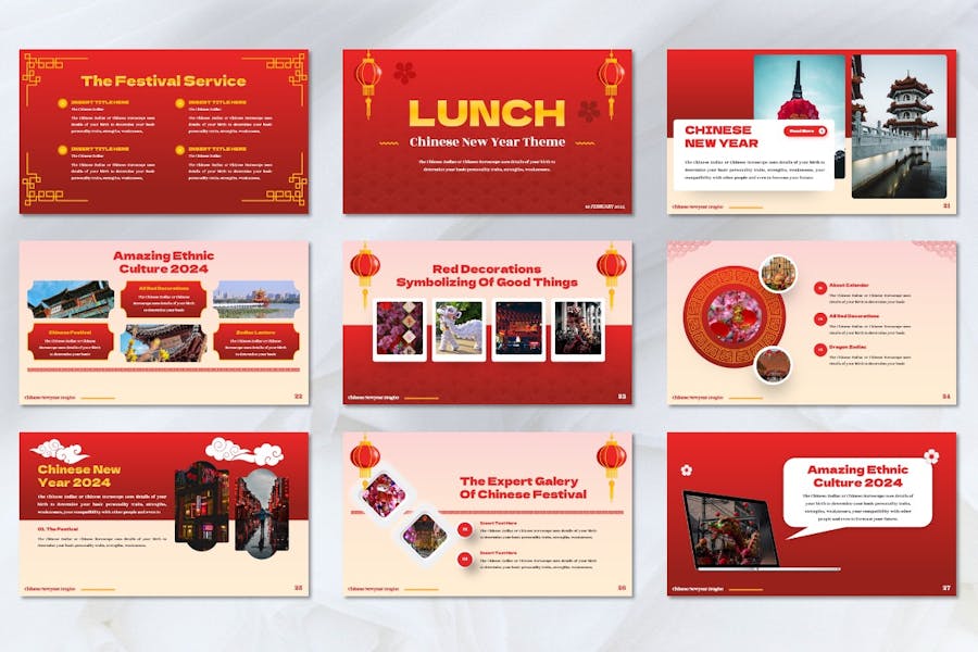中国春节新年文化介绍keynote模板 - 顶尖PPT