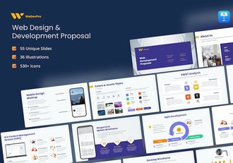 网站设计开发商业计划营销策划市场调通用-keynote模板 - 顶尖PPT