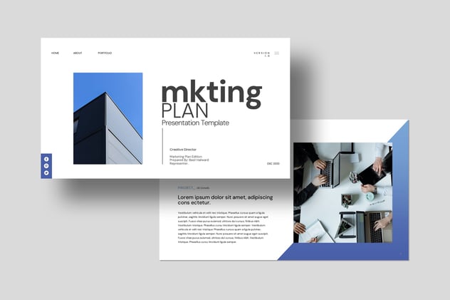 简约商务营销计划主题keynote模板 - 顶尖PPT