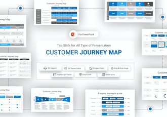 清晰客户旅程图形PPT模板 - 顶尖PPT