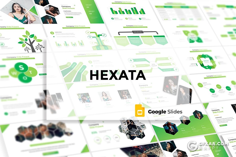 30页商务风格数据统计图形工作总结汇报多用途Google slides模板 5种主题配色 - 顶尖PPT