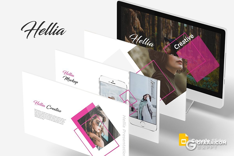 30页创意杂志风格国外多用途Google slides模板 5种主题配色 - 顶尖PPT