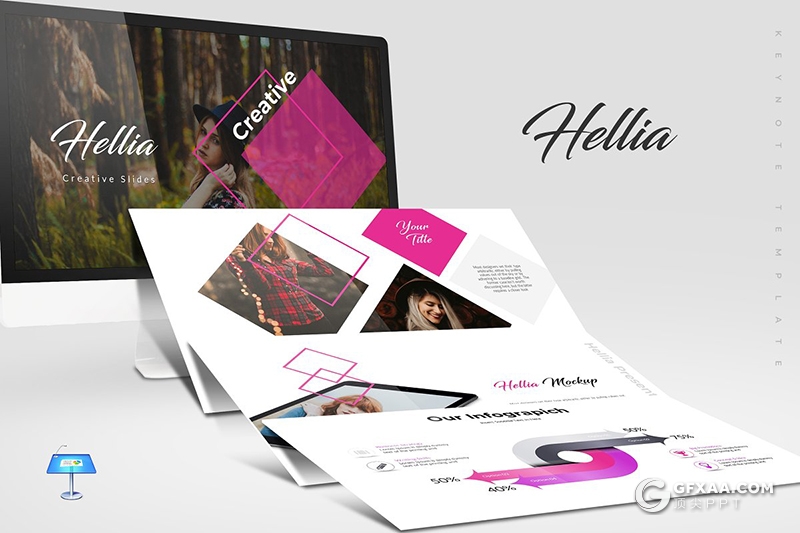 30页创意杂志风格国外多用途keynote模板 5种主题配色 - 顶尖PPT