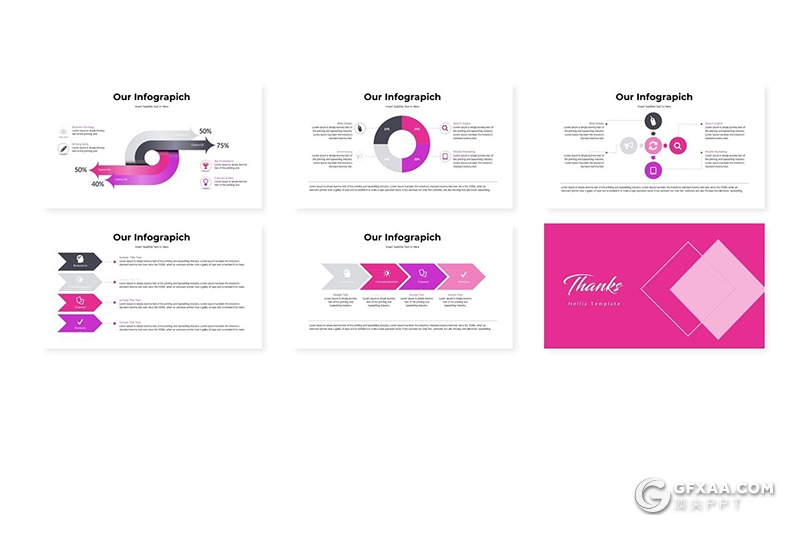 30页创意杂志风格国外多用途Google slides模板 5种主题配色 - 顶尖PPT