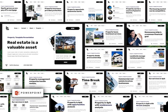 房地产室内设计展示方案PPT模板 - 顶尖PPT