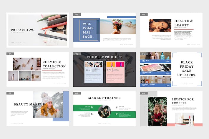 美容美发造型护理服务推广Keynote模板 - 顶尖PPT