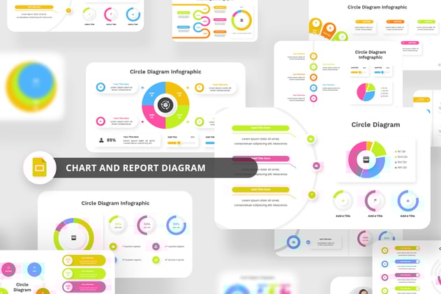 彩色数据分析圆形关系图PPT模板 - 顶尖PPT