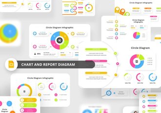 彩色数据分析圆形关系图PPT模板 - 顶尖PPT