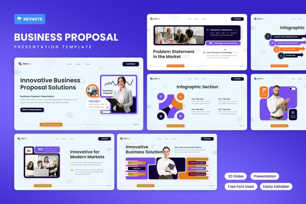 商务计划书欧美风格keynote模板 - 顶尖PPT