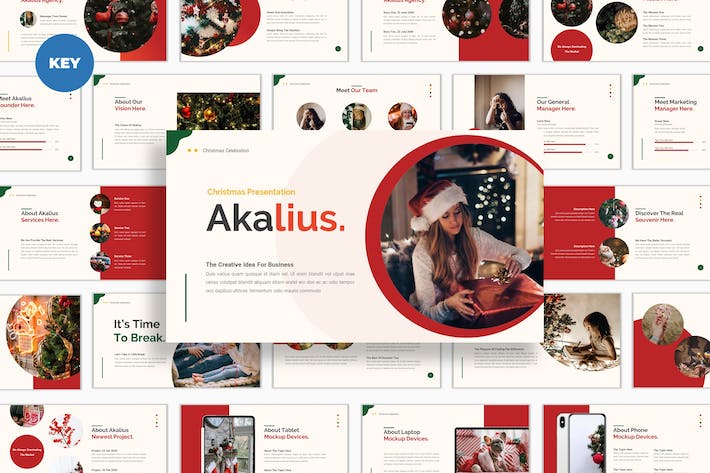 圣诞节主题展示方案Keynote模板 - 顶尖PPT