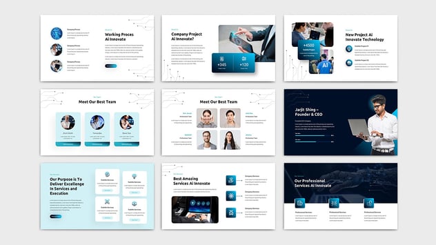 人工智能软件Powerpoint模板 - 顶尖PPT