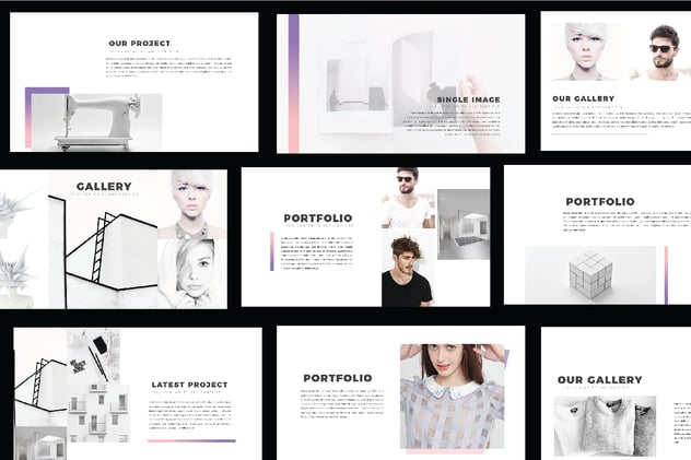 简约风格时尚品牌宣传展示keynote模板 - 顶尖PPT