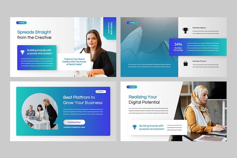 商务企业公司简介宣传Keynote模板 - 顶尖PPT