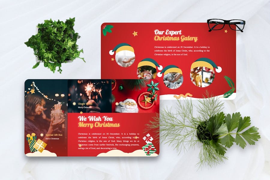 圣诞快乐PPT国外圣诞节PPT模板 - 顶尖PPT