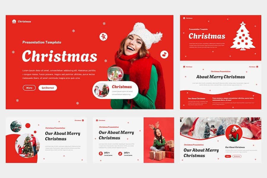 圣诞快乐创意设计演讲Keynote模板 - 顶尖PPT