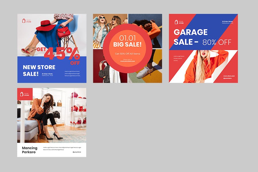 促销活动社交媒体Instagram故事发布PPT模板 - 顶尖PPT