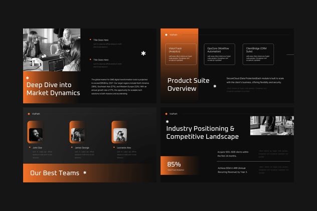 极简主义商业策略规划PPT模板 - 顶尖PPT