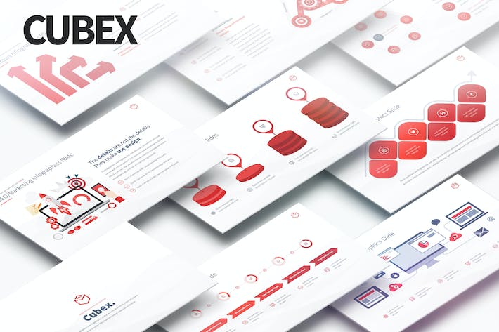 欧美商务多用途图形图表PPT模板 - 顶尖PPT