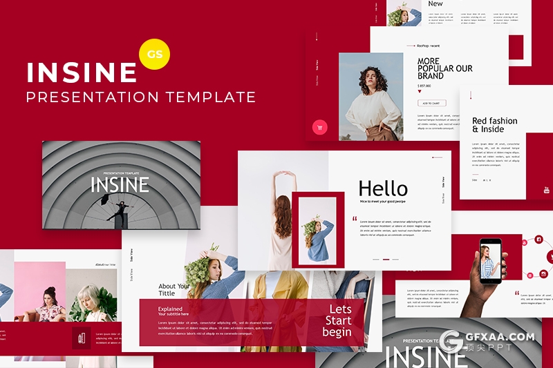 30页简约时尚风格扁平化Google slides模板 - 顶尖PPT