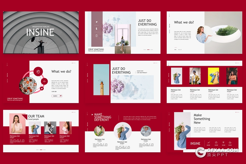 30页简约时尚风格扁平化PPT模板 - 顶尖PPT