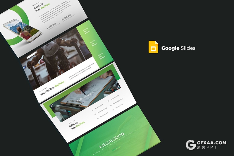 30页商务风格团队介绍工作总结汇报Google slides模板 5种主题配色 - 顶尖PPT