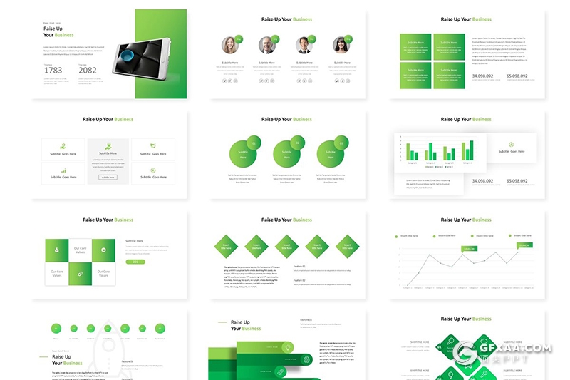 30页商务风格团队介绍工作总结汇报keynote模板 5种主题配色 - 顶尖PPT