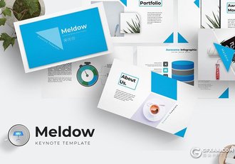 30页扁平化创意三角形设计欧美商务多用途keynote模板 5种主题配色 - 顶尖PPT