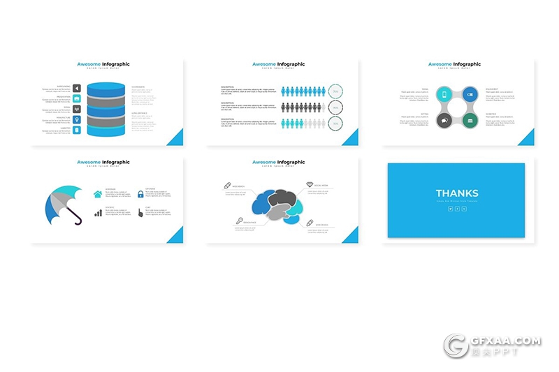 30页扁平化创意三角形设计欧美商务多用途keynote模板 5种主题配色 - 顶尖PPT