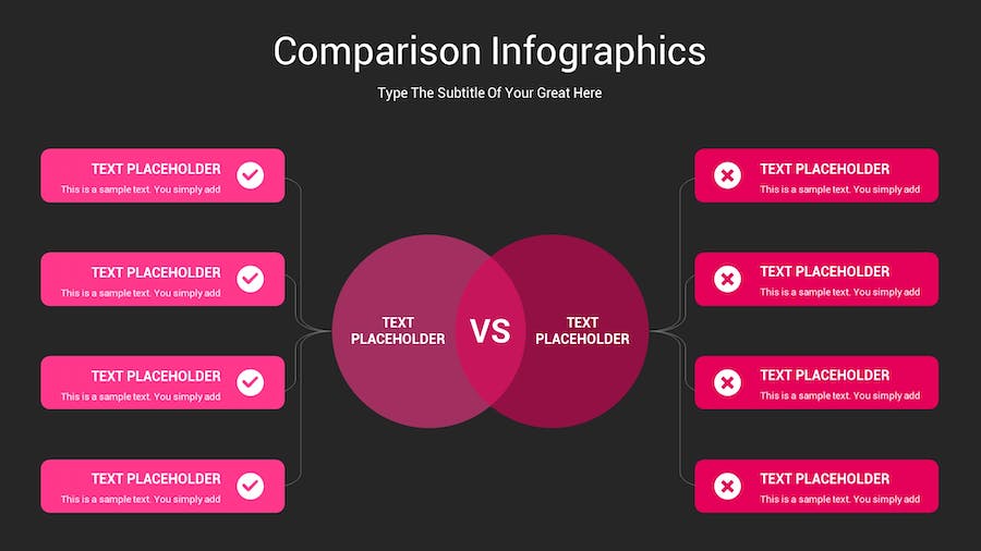 对比图表深色主题Keynote模板 - 顶尖PPT