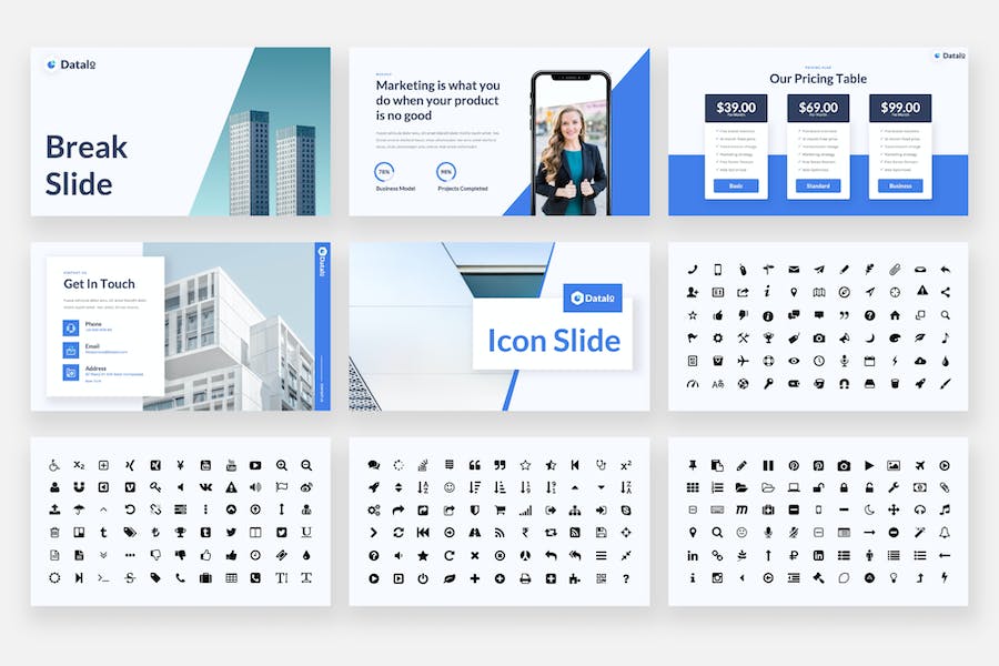 数据科学计算公司PPT模板 - 顶尖PPT