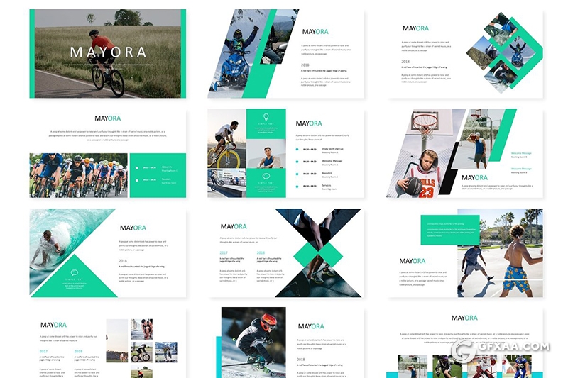 30页扁平化商务风格工作汇报企业项目介绍keynote模板 5种主题配色 - 顶尖PPT