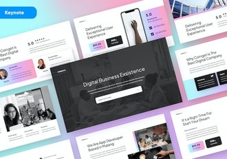 现代商务企业项目方案Keynote模板 - 顶尖PPT