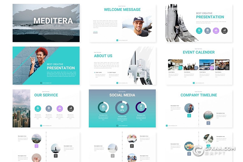 30页国外创意商务工作总结项目分析商业计划通用keynote模板 5种主题配色 - 顶尖PPT