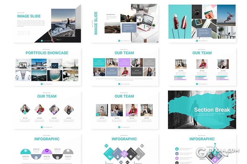 30页国外创意商务工作总结项目分析商业计划通用keynote模板 5种主题配色 - 顶尖PPT