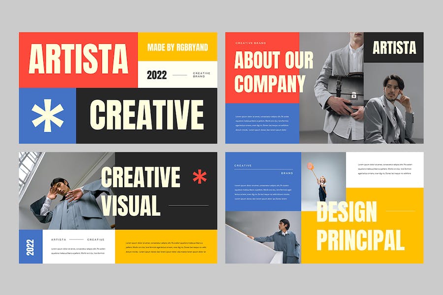 国外艺术创意展示Keynote模板 - 顶尖PPT