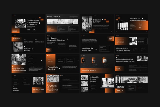 极简主义商业策略规划PPT模板 - 顶尖PPT