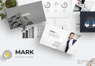 30页黑白国外商务工作汇报企业宣传Google slides模板 5种主题配色 - 顶尖PPT