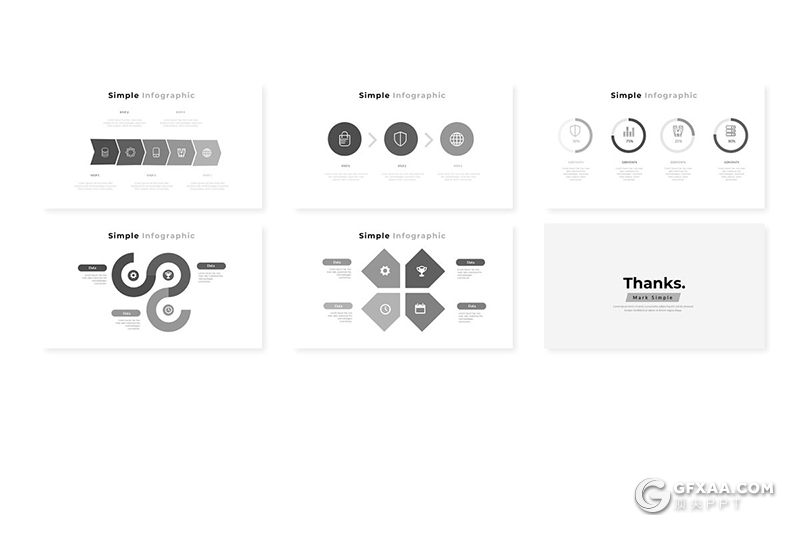 30页黑白国外商务工作汇报企业宣传Google slides模板 5种主题配色 - 顶尖PPT