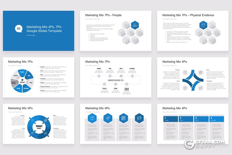 32页创意圆形商务逻辑图形PPT模板 - 顶尖PPT