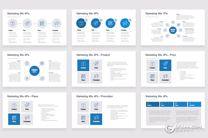 32页创意圆形商务逻辑图形PPT模板 - 顶尖PPT