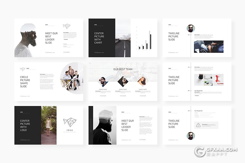 50多页极简文艺唯美国外通用keynote模板 - 顶尖PPT