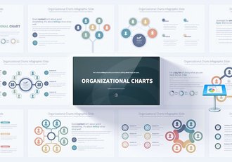 企业组织结构信息图形keynote模板 - 顶尖PPT