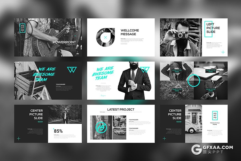 70多页欧美简约创意商务多用途keynote模板 - 顶尖PPT